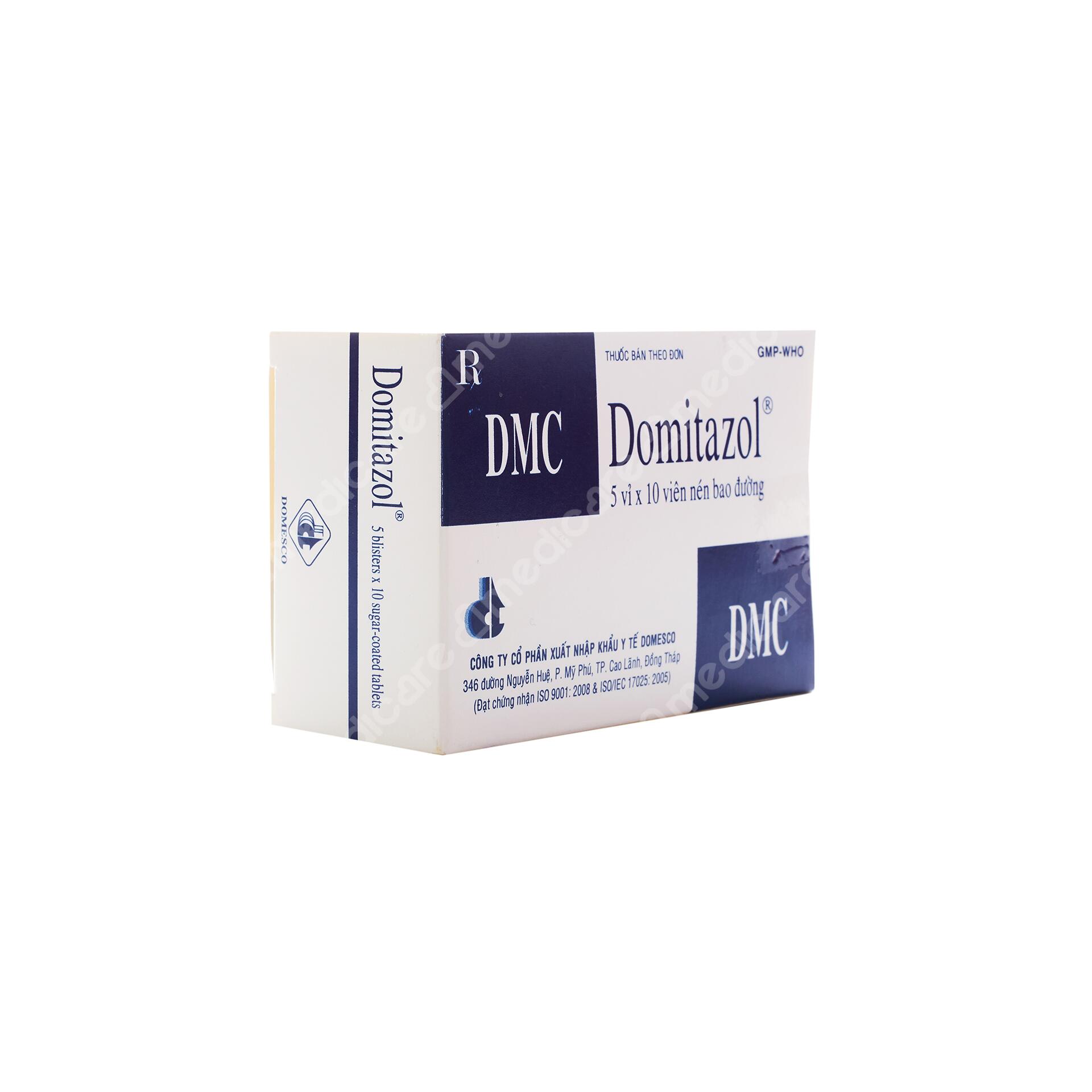 Thuốc Domitazol® do Công ty Cổ phần Xuất Nhập khẩu Y tế Domesco sản xuất, với thành phần chính gồm: Bột hạt Malva (Malva purpurea), Xanh methylene, Camphor monobromide. Domitazol® là thuốc được dùng hỗ trợ điều trị nhiễm trùng đường tiết niệu dưới không có biến chứng.
