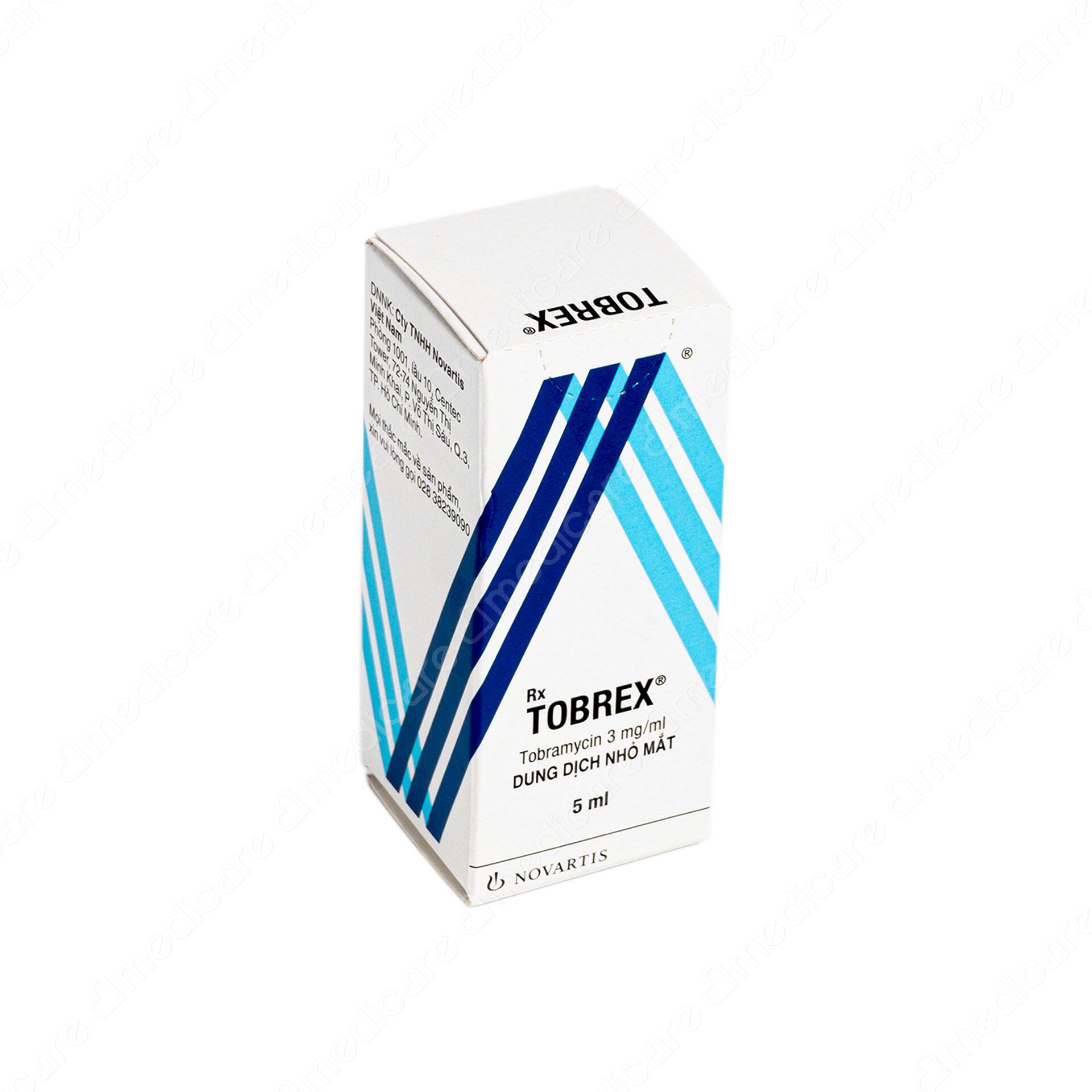 Thuốc nhỏ mắt Tobrex của nhà sản xuất Alcon có thành phần chính là tobramycin, thuộc nhóm thuốc kháng sinh dùng điều trị tại chỗ có đáp ứng với steroid. Thuốc được chỉ định trong các bệnh nhiễm trùng nhãn cầu và các thành phần phụ của mắt gây ra bởi các vi khuẩn nhạy cảm.