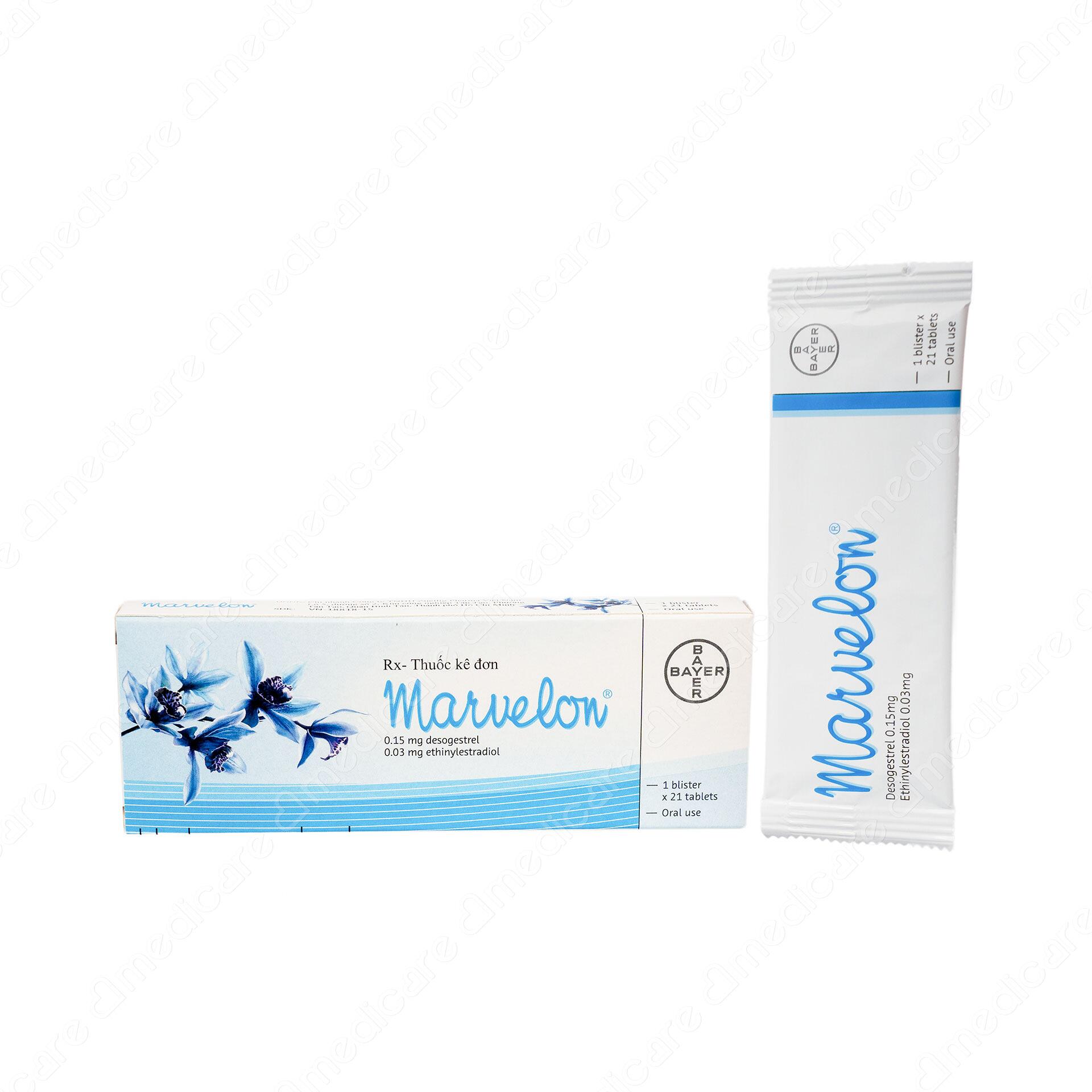 Marvelon được sản xuất bởi N.V.Organon, với thành phần chính desogestrel và ethinylestradiol, là thuốc dùng để tránh thai.