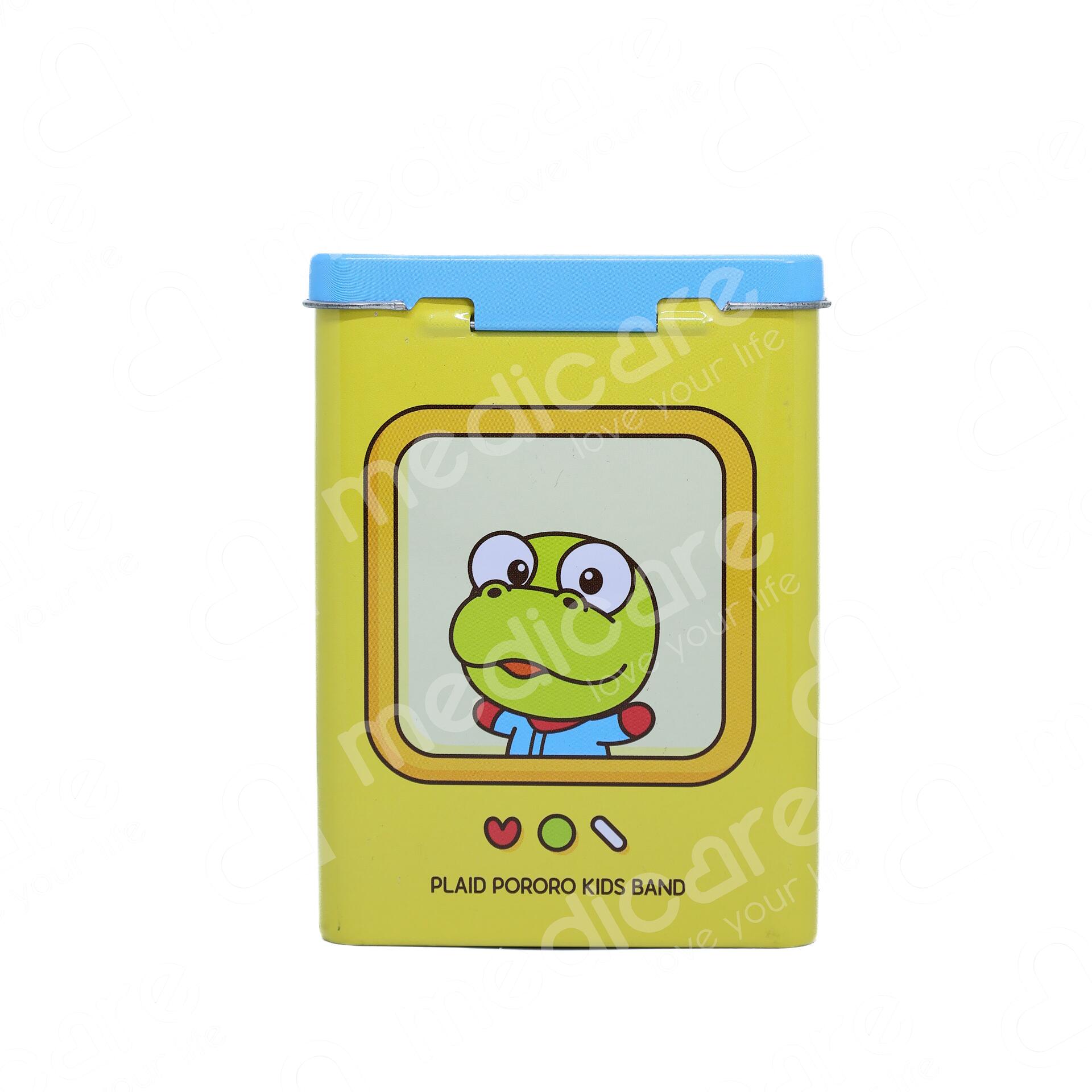 Hộp băng dán PORORO vàng có chứa chất diệt khuẩn, bảo vệ vết thương của các bé không bị nhiễm trùng.