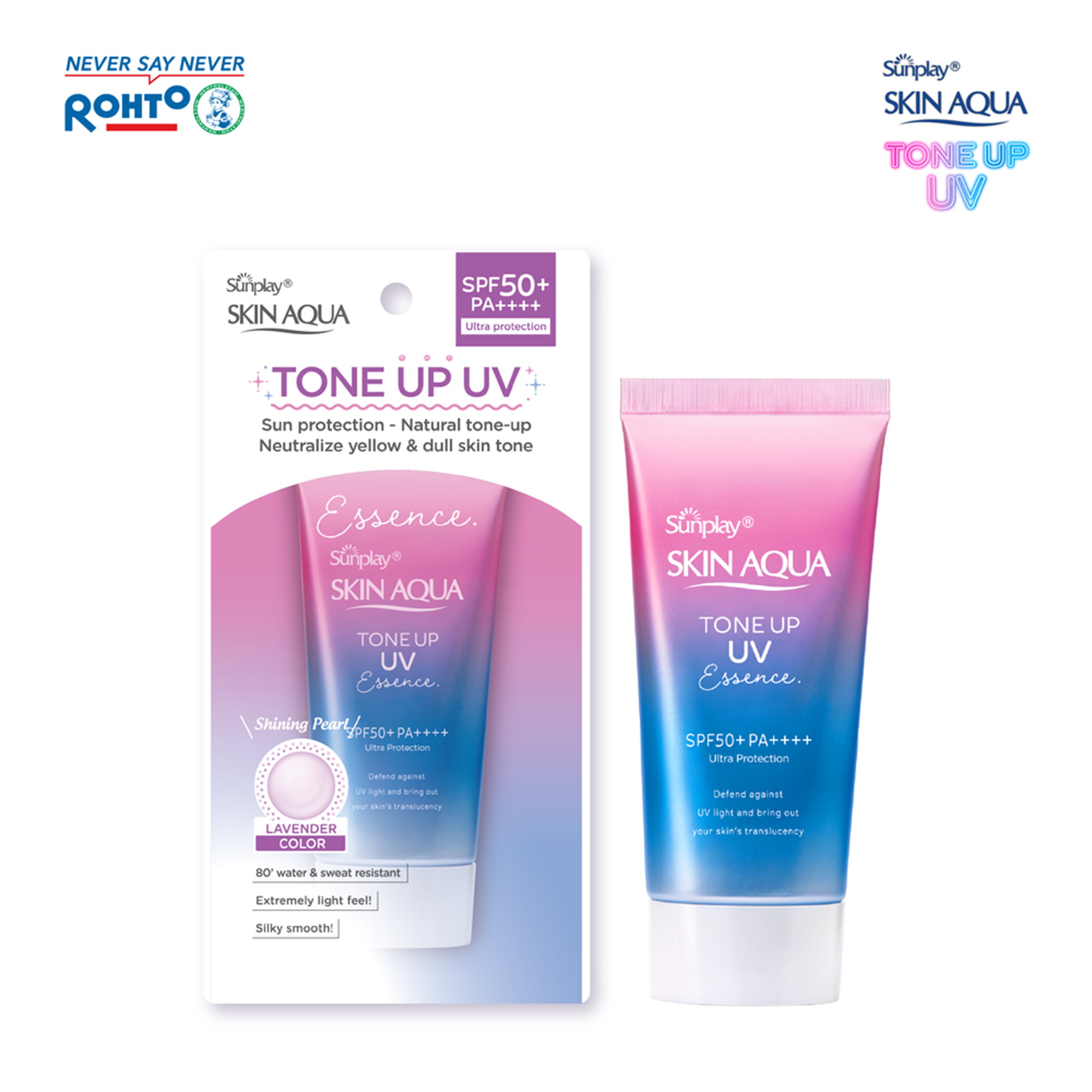  Tinh Chất Chống Nắng SUNPLAY Skin Aqua Tone Up Lavender SPF50+ PA++++ | 50g