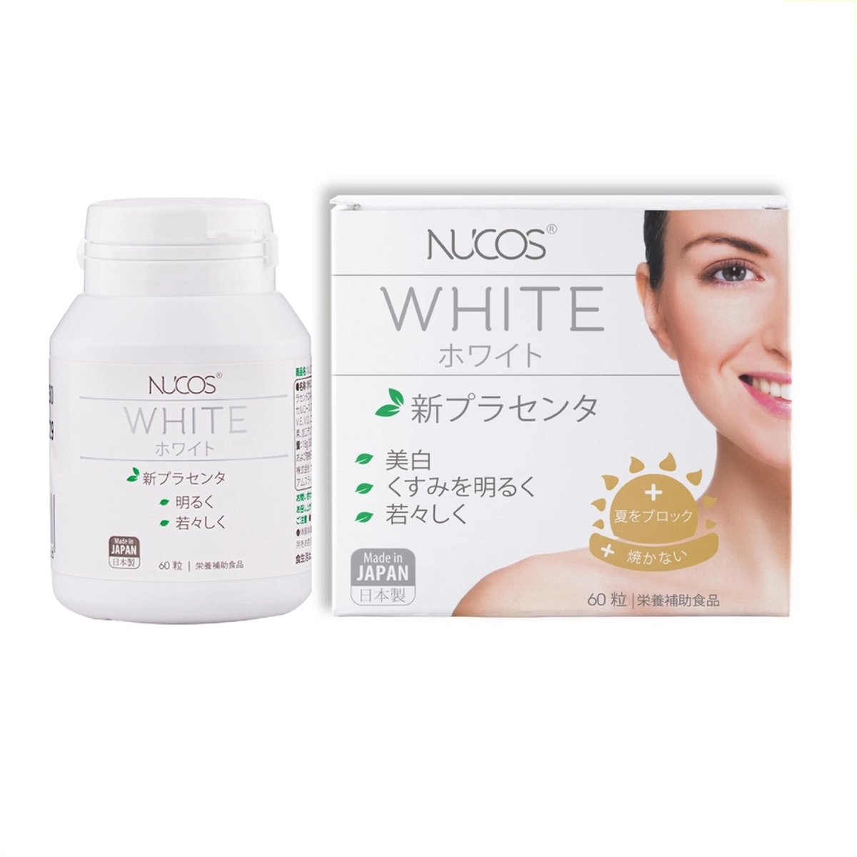 Viên Uống NUCOS White Placenta Giúp Giảm Thâm Nám, Giúp Sáng Da | Hộp 60 viên