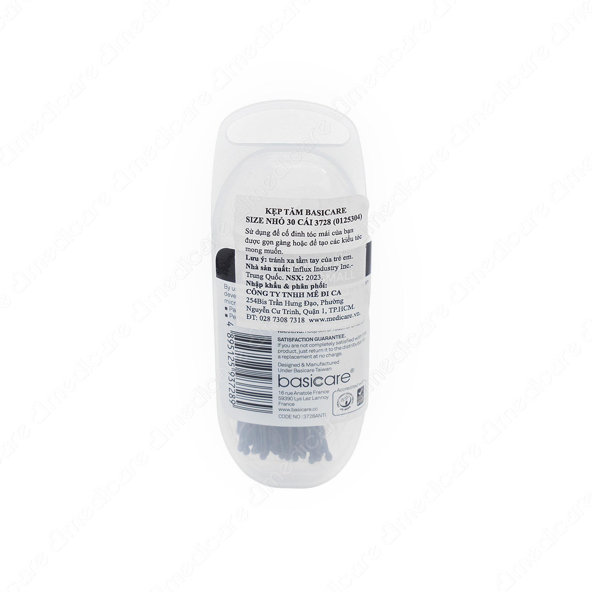 Kẹp Tăm BASICARE Màu Đen 3728 size nhỏ mang lại sự tiện lợi trong quá trình sử dụng.