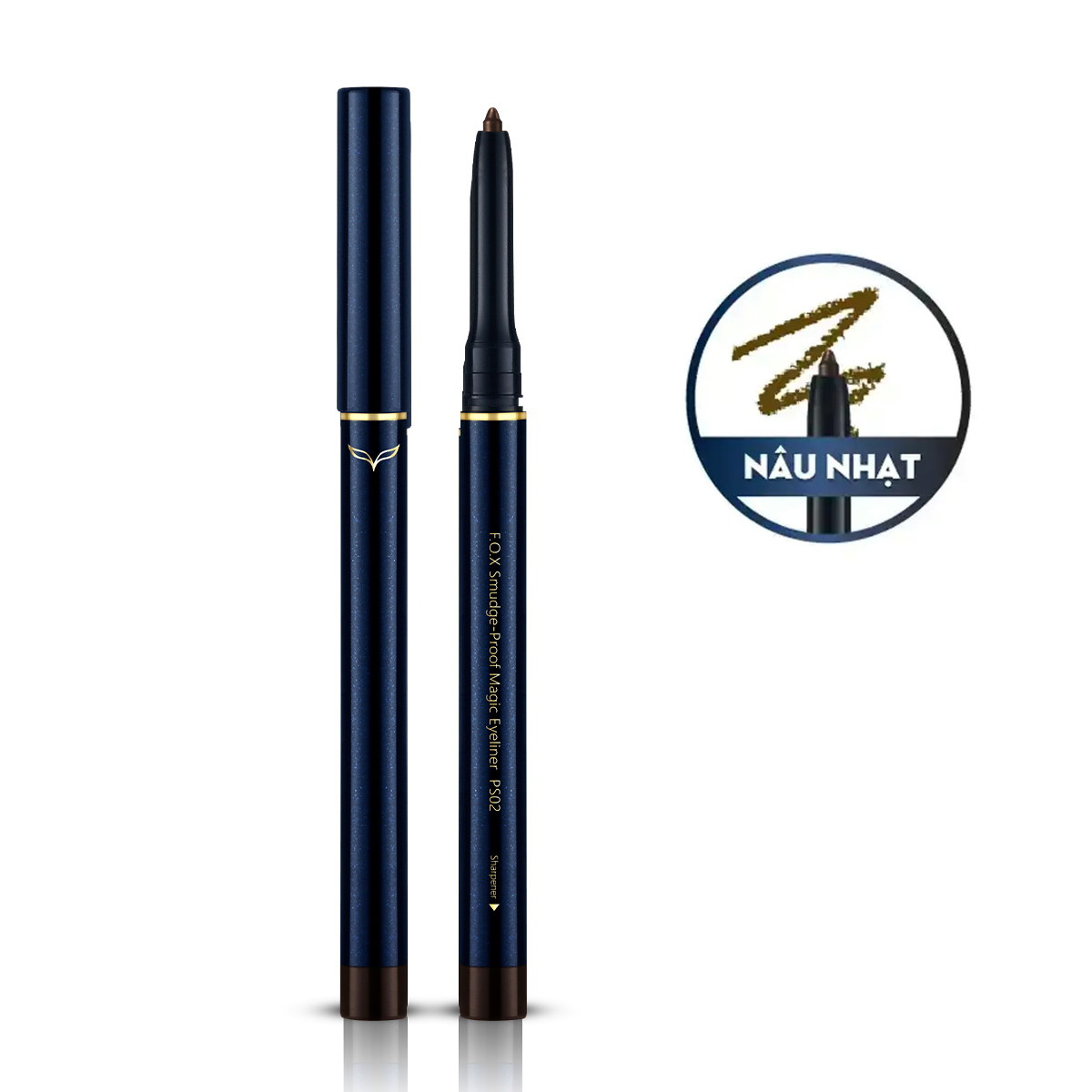 Chì Kẻ Viền Mắt F.O.X Smugde Proof Magic Eyeliner PS02 Dark Brown | 0.3g