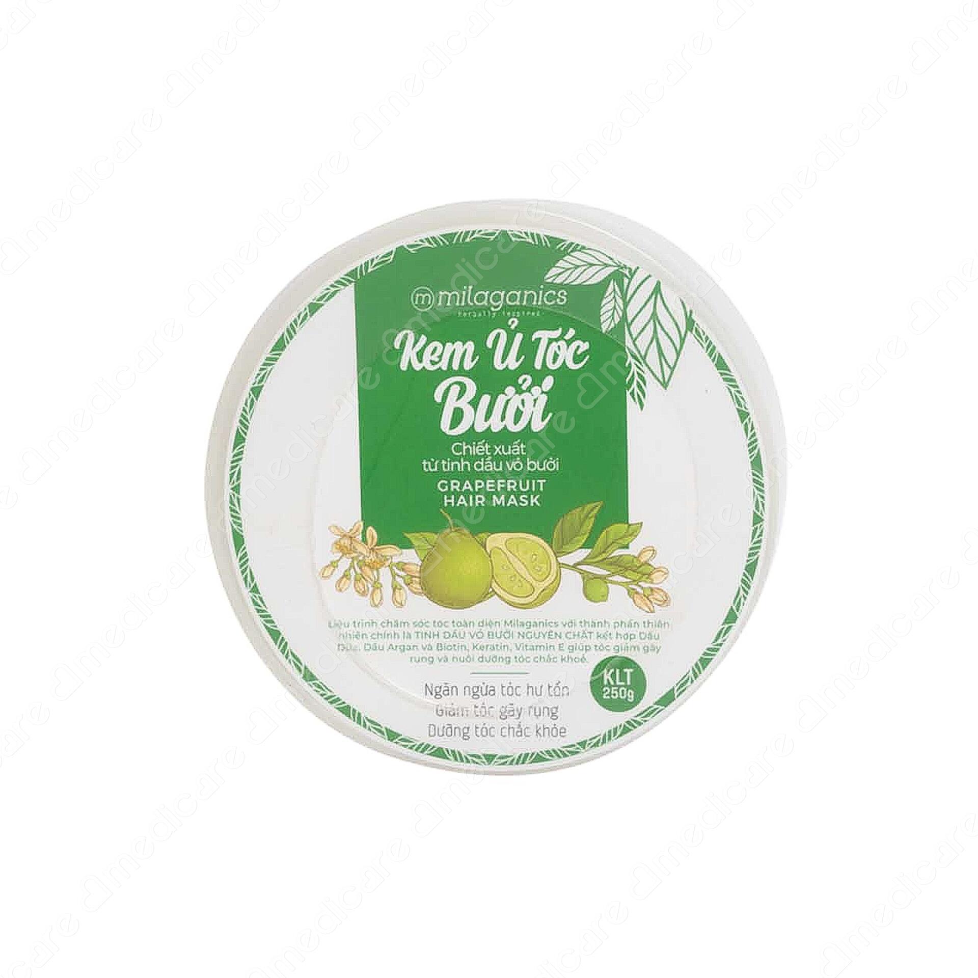 Kem Ủ Tóc Bưởi MILAGANICS | 250g
