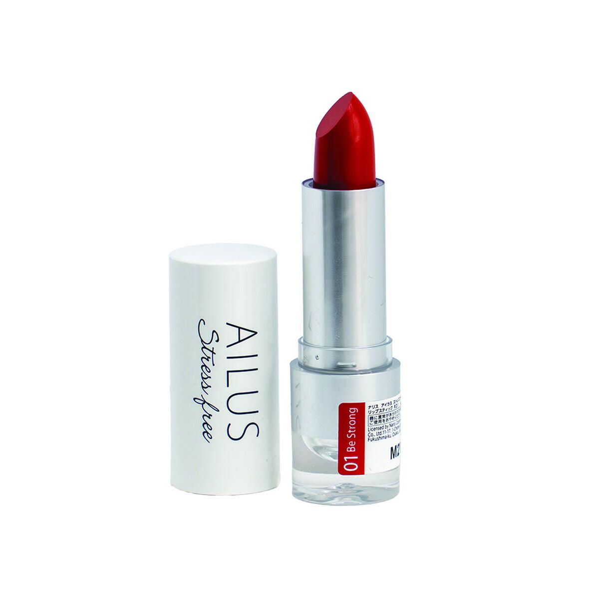 Son Lì Mịn Môi NARIS Ailus Stress Free Lipstick 01 Be Strong Red | 4g