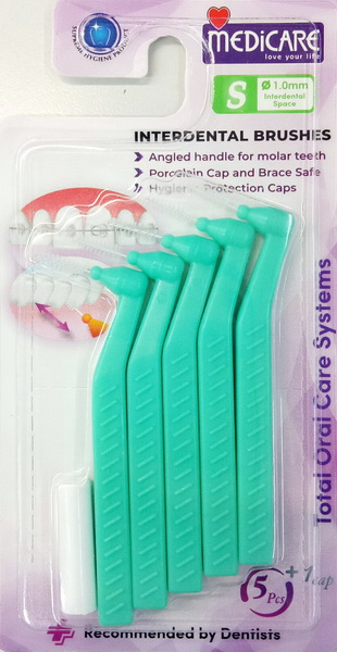 Tăm Chải Kẽ Răng MEDiCARE Chữ L size S | Vỉ 5 cây
