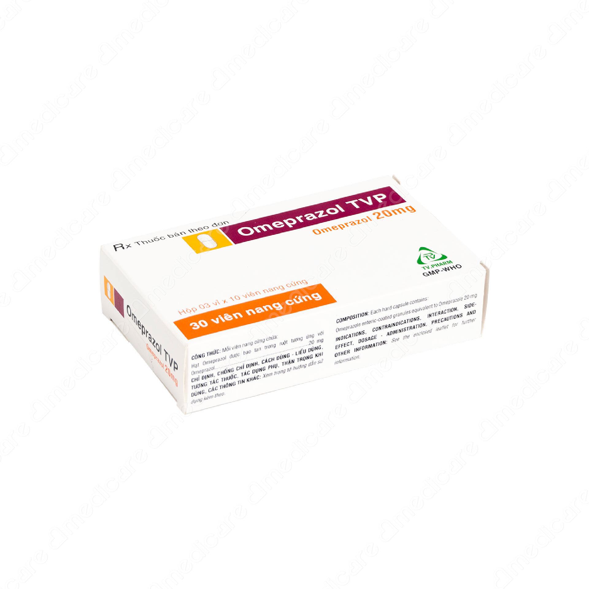 <ul><li>Thuốc Omeprazole được dùng để điều trị một số vấn đề về dạ dày và thực quản bằng cách giảm lượng axit dạ dày tiết ra hằng ngày, bao gồm:</li><li><a href="https://thuocdantoc.vn/benh/trao-nguoc-da-day-thuc-quan-la-gi">Trào ngược dạ dày thực quản</a>;</li><li>Viêm thực quản ăn mòn (tổn thương ở thực quản do bị axit dạ dày bào mòn);</li><li><a href="https://thuocdantoc.vn/benh/tong-quan-ve-benh-viem-loet-da-day-cap-tinh">Viêm loét dạ dày</a>;</li><li>Omeprazole có thể được dùng kèm với thuốc kháng sinh& Metronidazol để tiêu diệt vi khuẩn Helicobacter pylori </li></ul>
