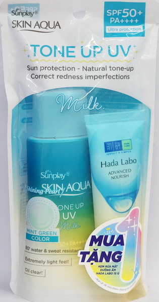 Sữa Chống Nắng SUNPLAY Skin Aqua Tone Up UV Milk Mint Green SPF50+ PA++++ | 50g