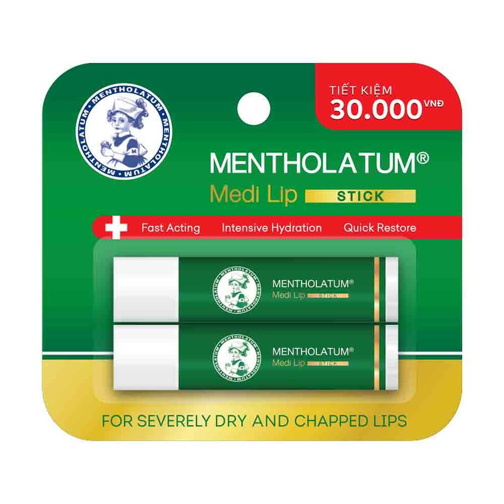 Son Dưỡng MENTHOLATUM Medi Lip Stick | 2 cây x 4.3g