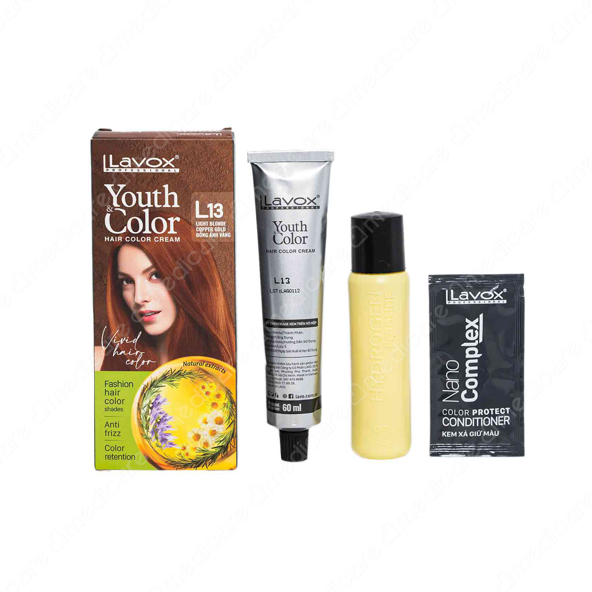 Kem Nhuộm LAVOX L13 đồng Ánh Vàng | 60mlx2