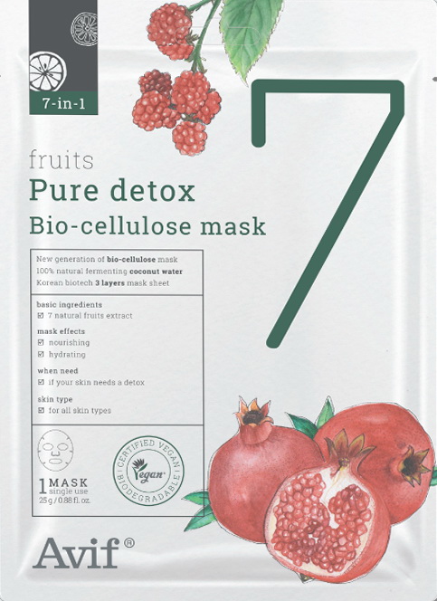 Mặt Nạ AVIF Pure Detox Bio Cellulose Lựu | 25g