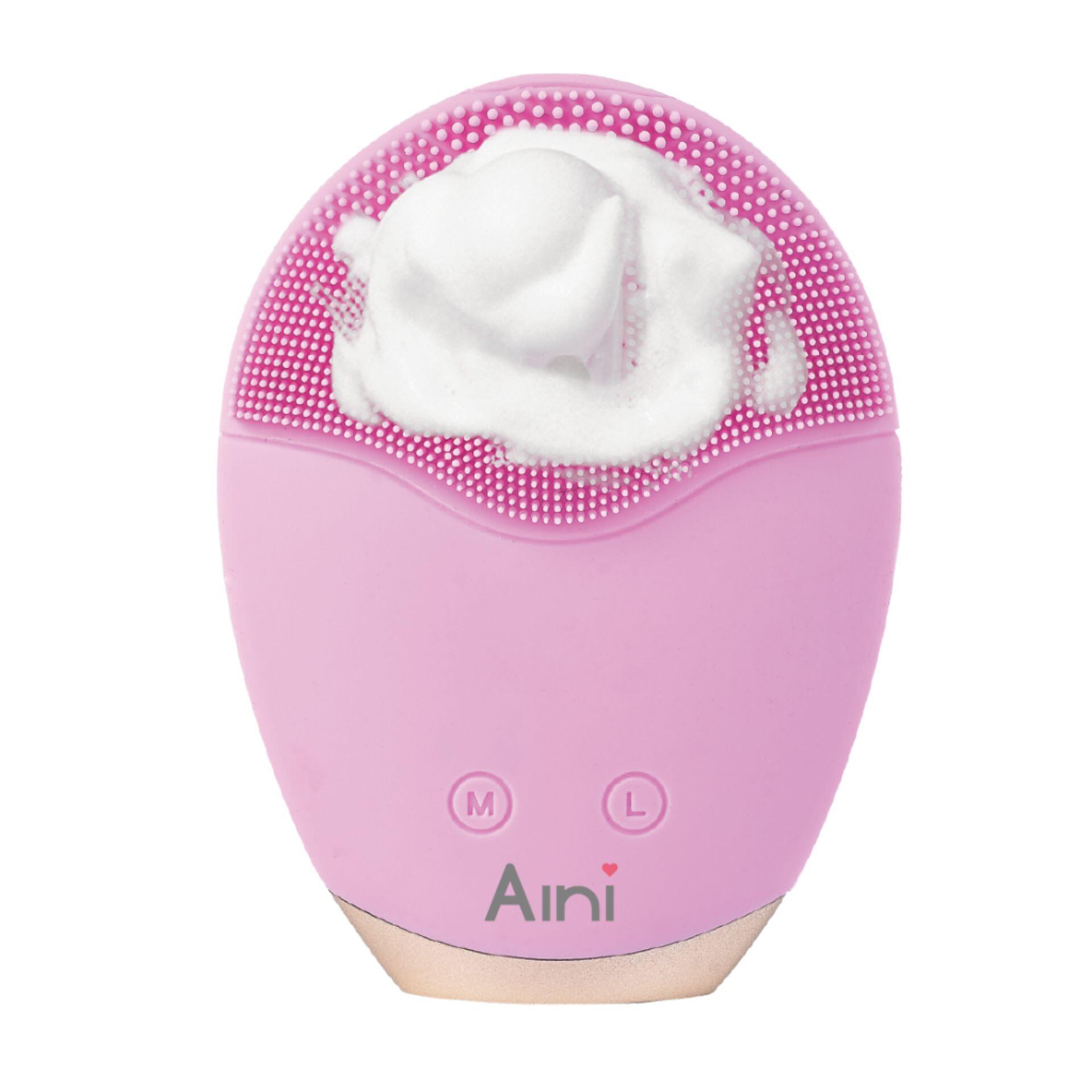 Máy Rửa Mặt Tạo Bọt Tự Động AINI Silicone Hồng