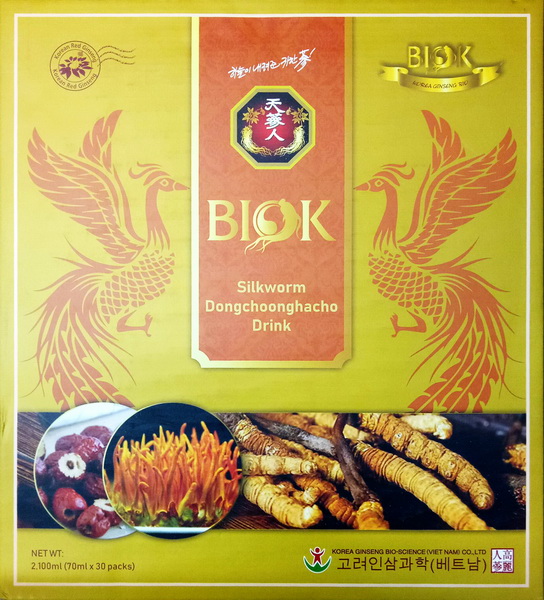 Nước Uống Bổ Dưỡng BIOK Đông Trùng Hạ Thảo hộp 30 gói | 70ml