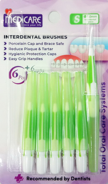Tăm Chải Kẽ Răng MEDiCARE Chữ I size S vỉ 6 cây