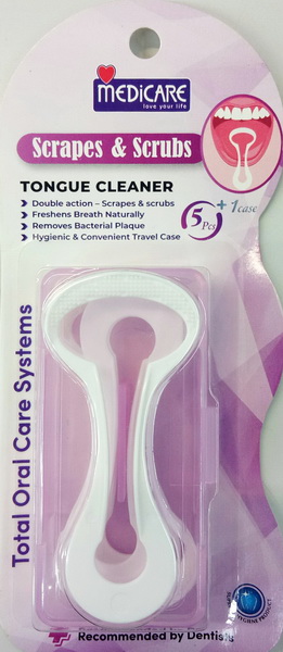 Dụng Cụ Cạo Lưỡi MEDiCARE | Vỉ 5 cây