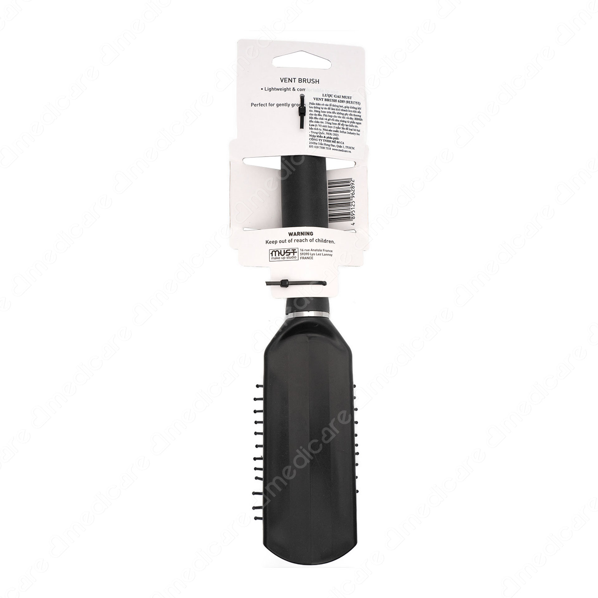Lược Gai MUST Vent Brush 6289 với thiết kế có các lỗ thông hơi ở phần than giúp không khí lưu thông làm tóc khô nhanh hơn, không gây tổn thương cho da đầu. Phù hợp chăm sóc tóc dày và dài.<a id="_heading=h.30j0zll"></a>
