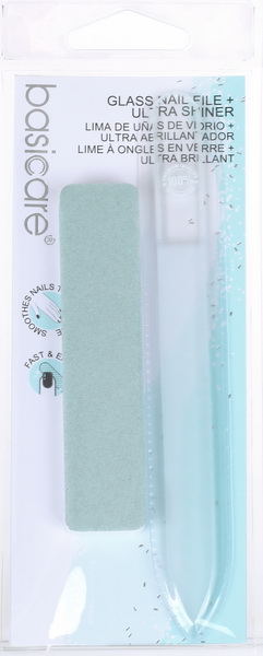 Giũa Móng Thủy Tinh + Thanh Đánh Bóng Móng BASICARE 1120 gói 2 cái