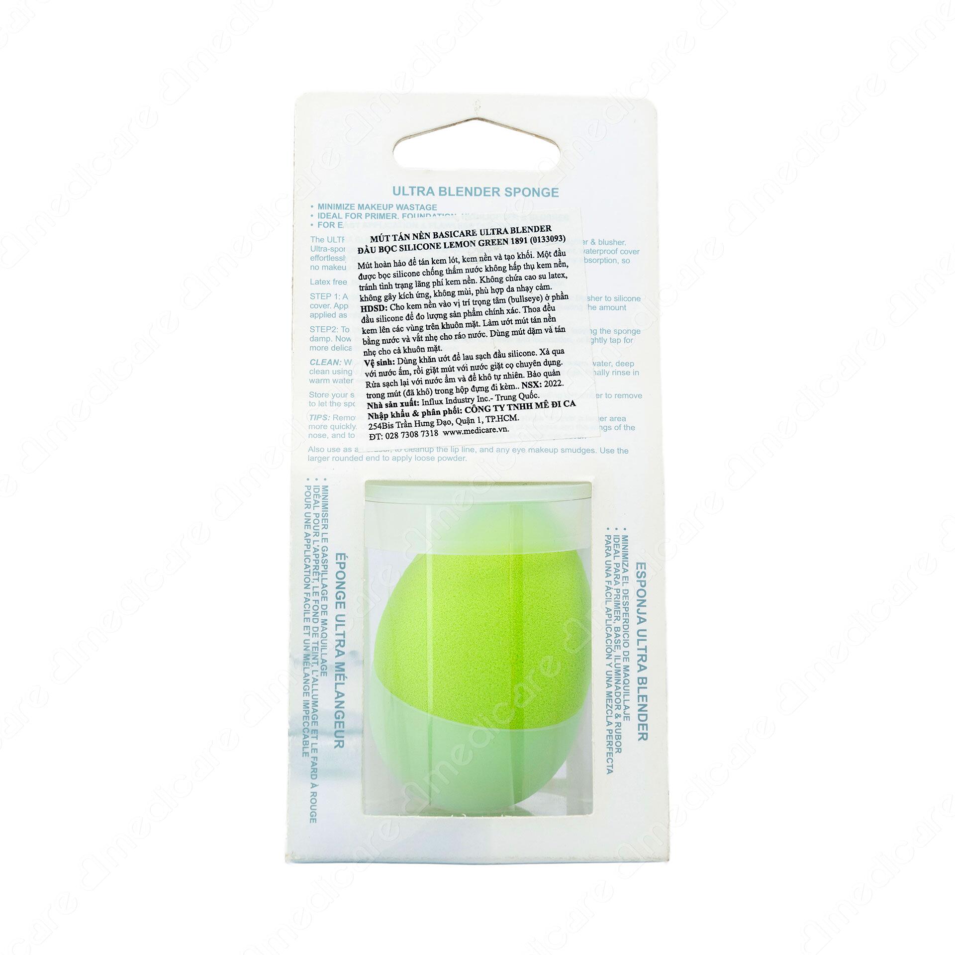 Mút Tán Nền BASICARE Silicone Pink 1890 được thiết kế thêm đầu bọc silicon cải tiến chống thấm nước giúp bạn dễ dàng tán lớp trang điểm mà không lo hấp thụ kem nền, hạn chế lãng phí mỹ phẩm, hoàn hảo để tán kem lót, kem nền và tạo khối. Không gây kích ứng, không mùi và phù hợp cho da nhạy cảm.