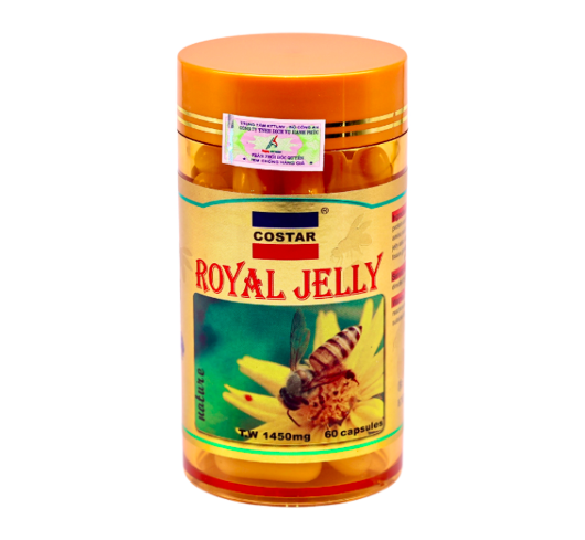 Viên Uống COSTAR Sữa Ong Chúa 1450mg Giúp Nâng Cao Sức Khỏe, Đẹp Da | Lọ 60 viên
