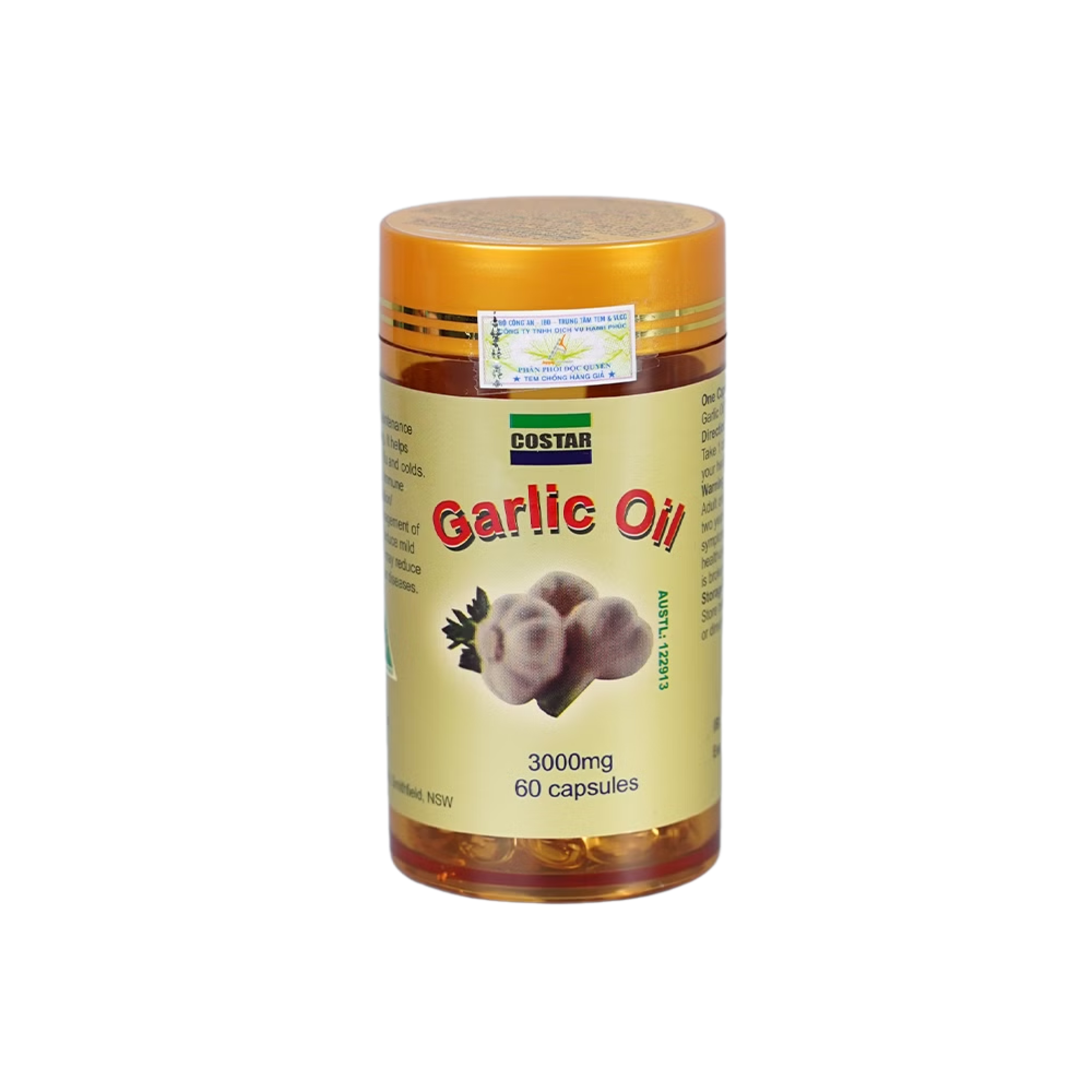 Viên Uống COSTAR Tinh Dầu Tỏi 3000mg GiúpTăng Cường Sức Đề Kháng | 60 viên