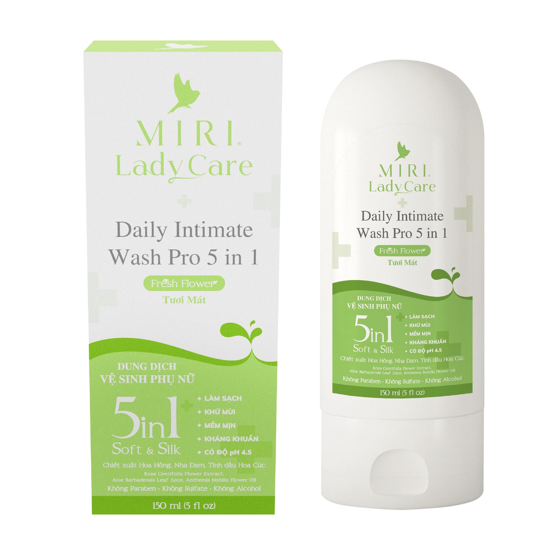 Dung Dịch Vệ Sinh Phụ Nữ MIRI Lady Care 5in1 Hương Tươi Mát | 150ml