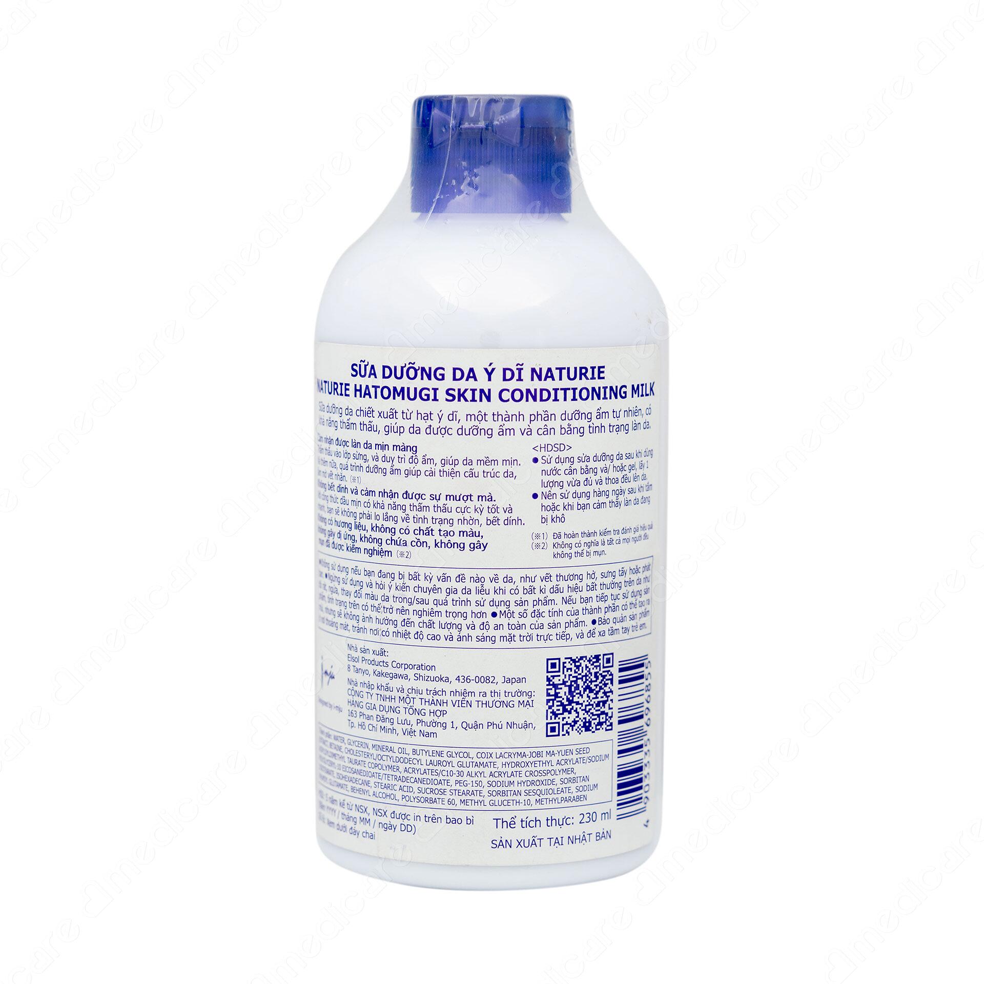 Sữa Dưỡng Da NATURIE Ý Dĩ  Dưỡng Ẩm Mịn Da | 230ml