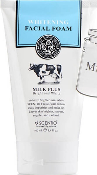 Sữa Rửa Mặt SCENTIO Milk Plus Whitening Facial Foam Q10 | 100ml