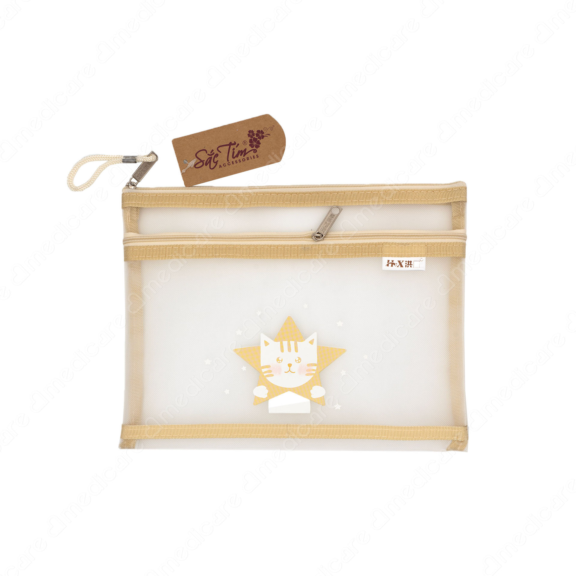 Túi Đựng Mỹ Phẩm Gương SẮC TÍM ST 69K