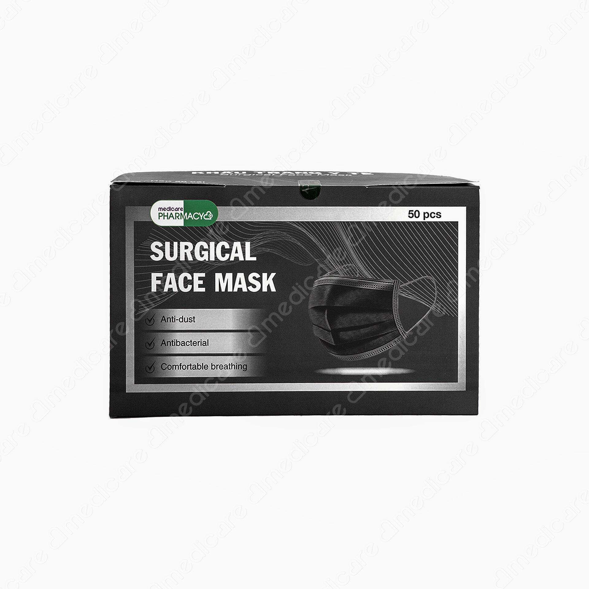 Khẩu Trang Y Tế MEDiCARE PHARMACY 4 Lớp Đen | Hộp 50 cái