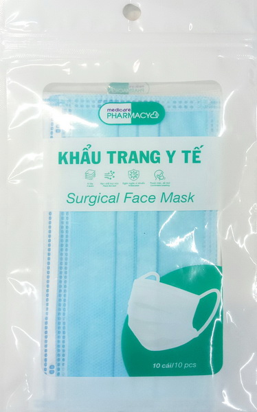 Khẩu Trang Y Tế MEDiCARE PHARMACY 4 Lớp Xanh Dương | Túi 10 cái