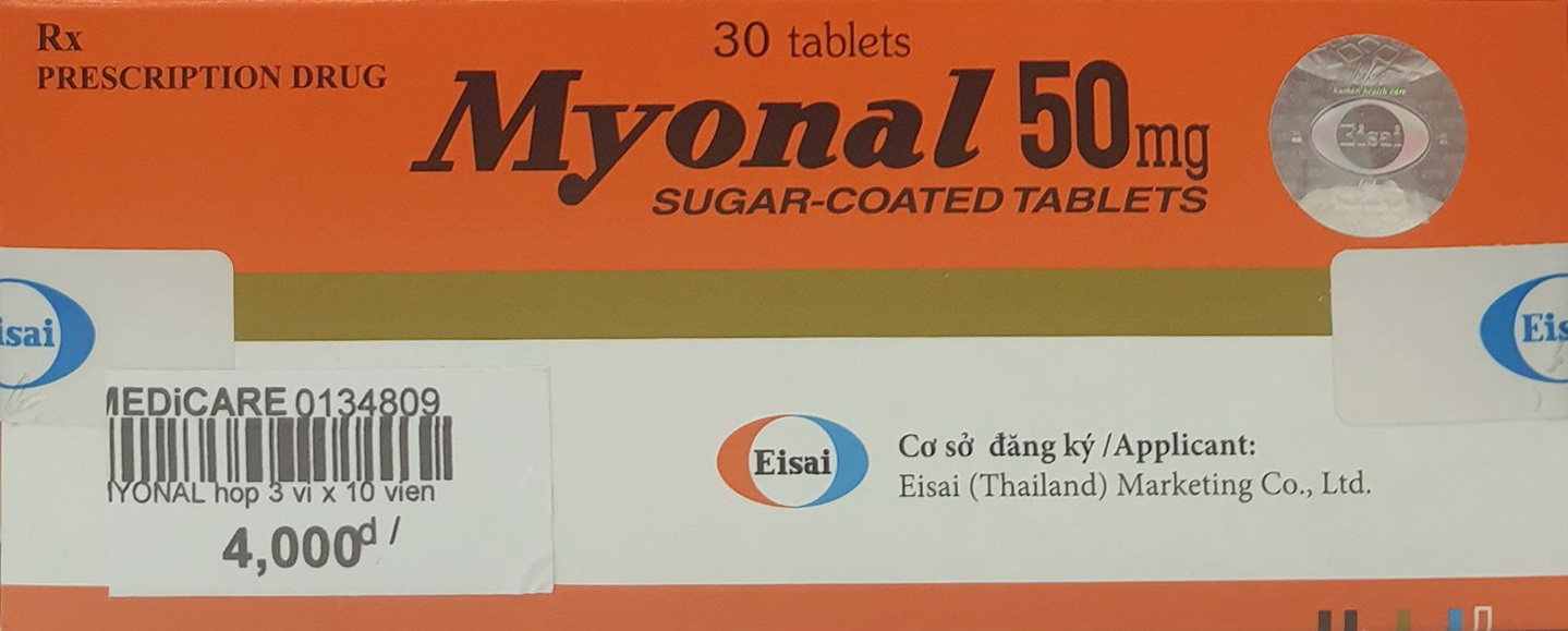MYONAL 50mg Cải Thiện Các Triệu Chứng Tăng Trương Lực Cơ 