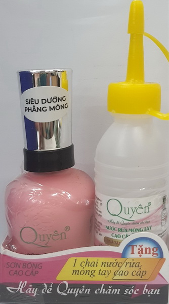 Bộ Sơn Siêu Dưỡng Phẳng Móng QUYÊN 16ml Cao Cấp + Nước Rửa Móng 40ml