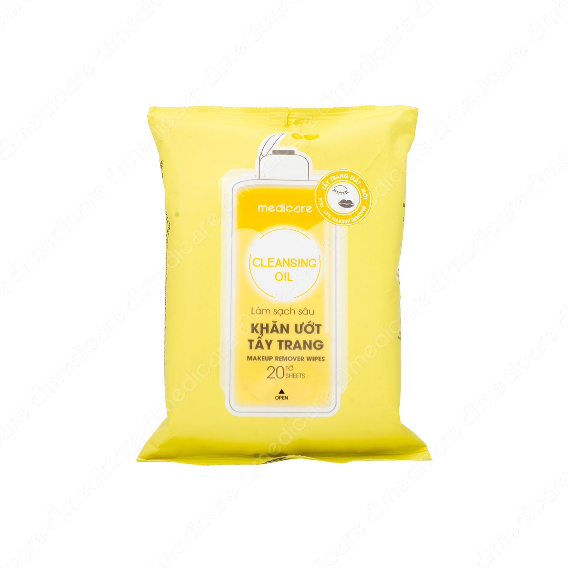 Khăn Uớt Tẩy Trang MEDiCARE Cleansing Oil | Gói 20 tờ