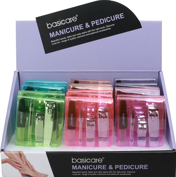 Bộ Bấm Móng, Nhíp & Dũa BASICARE 1017PDQ gói 4 cái