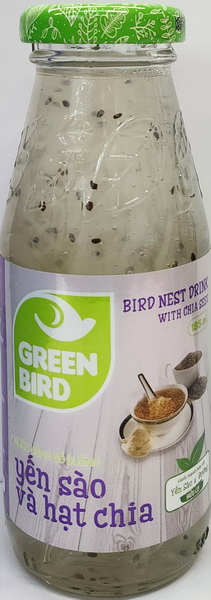 Nước Uống Bổ Dưỡng GREEN BIRD Yến Sào và Hạt Chia | 185ml