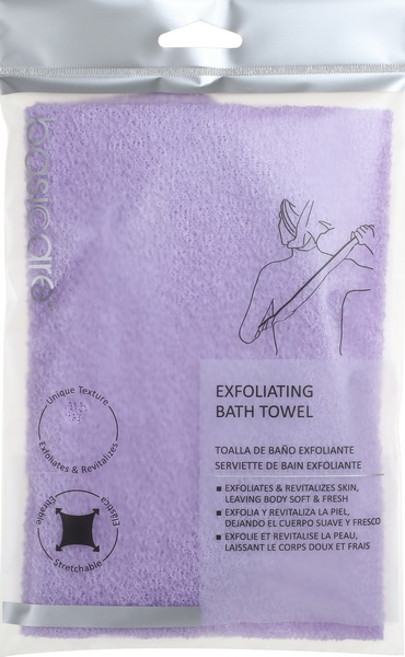 Khăn Tắm Tẩy Tế Bào Chết BASICARE Màu Tím 2383