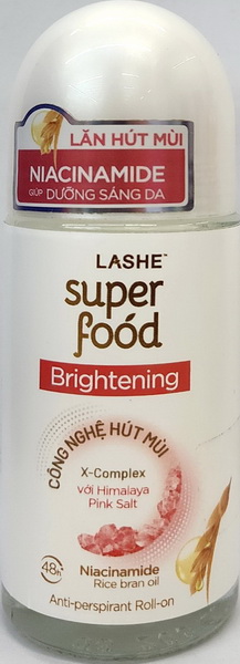 Lăn Khử Mùi LASHE Super Food Brightening Dưỡng Sáng Da | 50ml