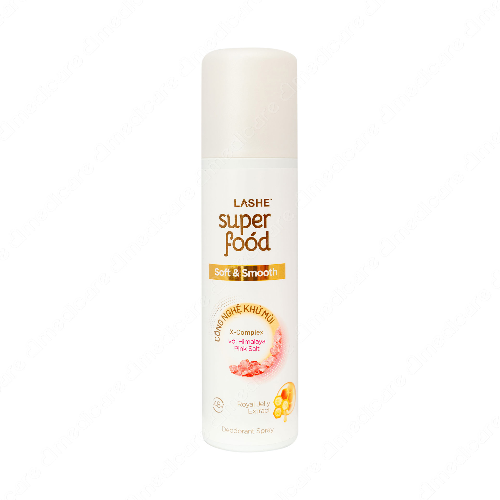 Xịt Khử Mùi LASHE Super Food Soft & Smooth Dưỡng Da Mềm Mịn | 140ml