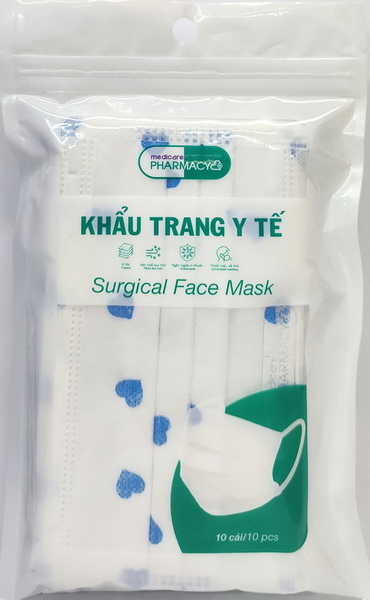 Khẩu Trang MEDiCARE 4 Lớp Trái Tim | Túi 10 cái