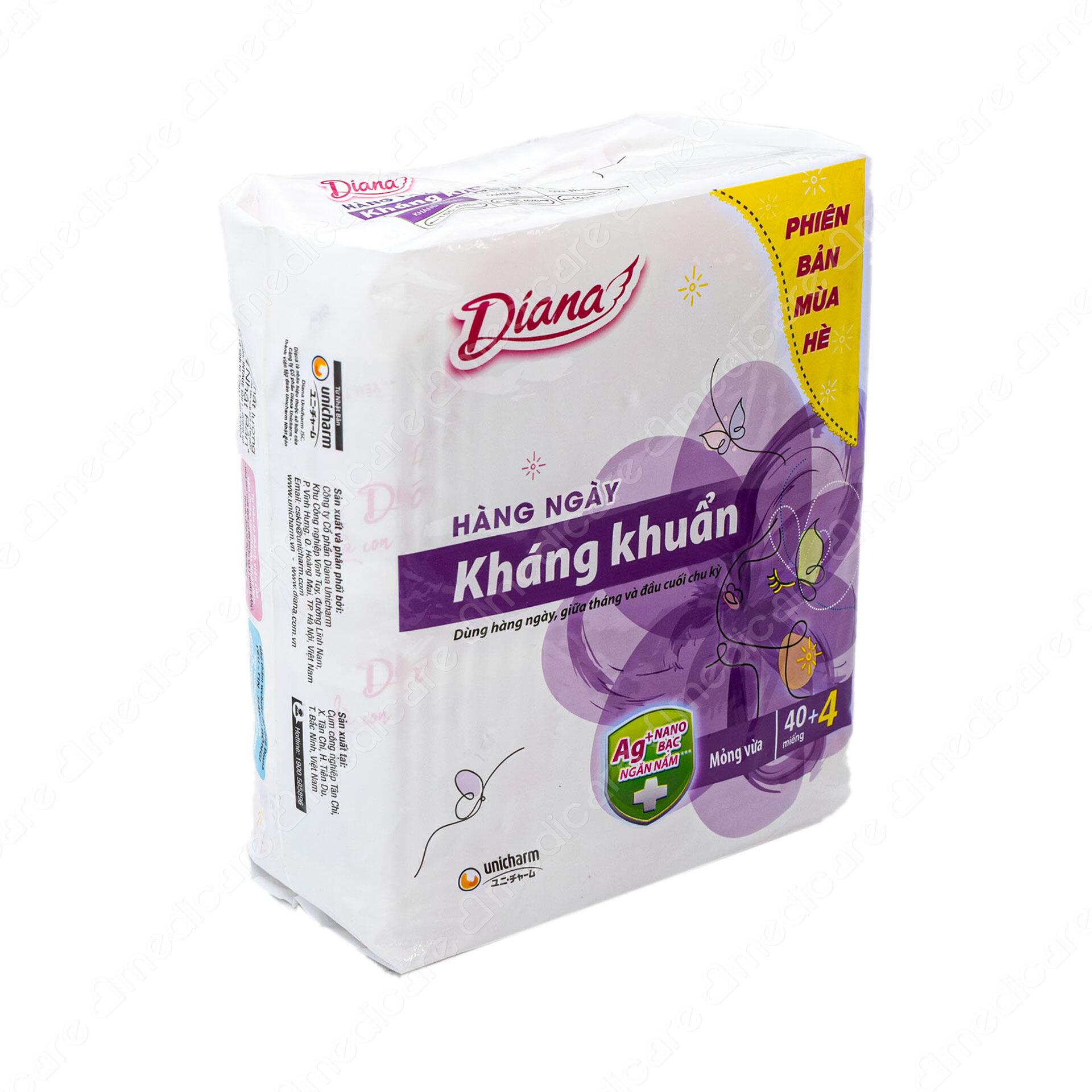 Băng Vệ Sinh DIANA Sensi Hàng Ngày Kháng Khuẩn 40 Miếng