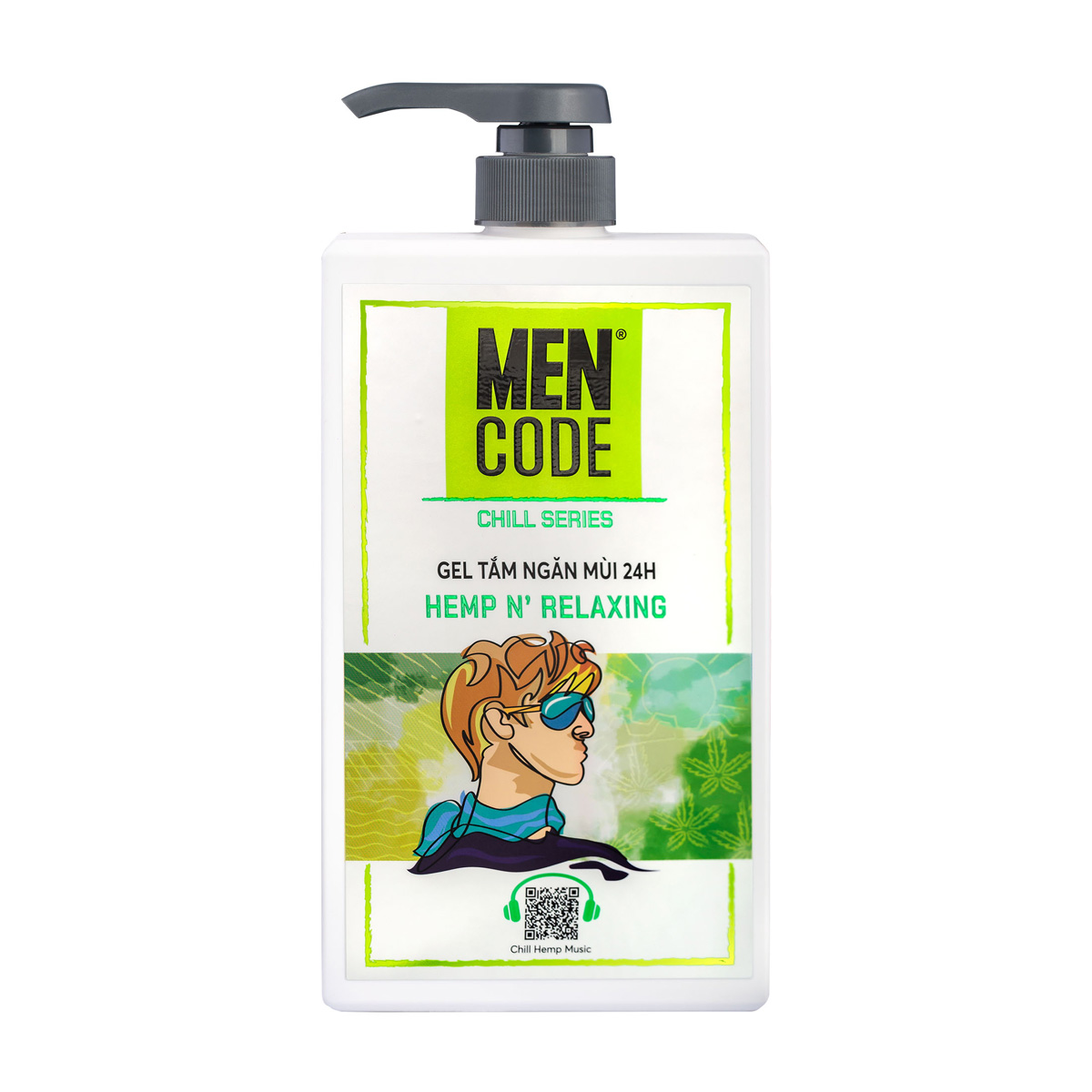 Gel Tắm Ngăn Mùi 24h MENCODE Hemp N’ Relaxing | 630ml