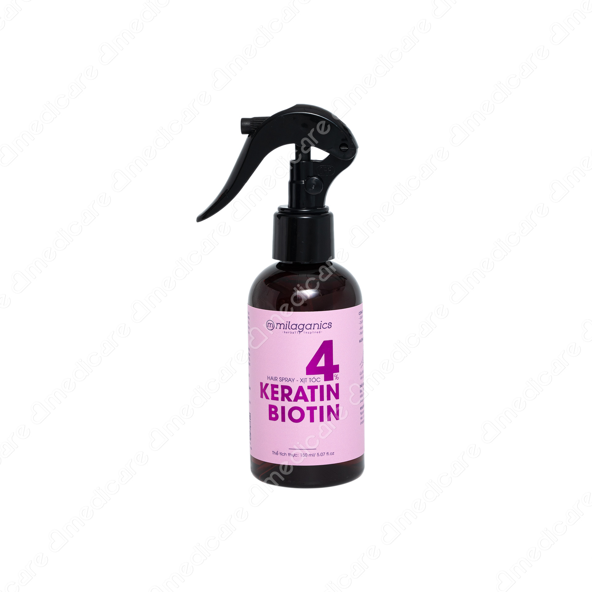 Xịt Dưỡng Tóc MILAGANICS Keratin & Biotin 4% Chăm Sóc Tóc | 150ml