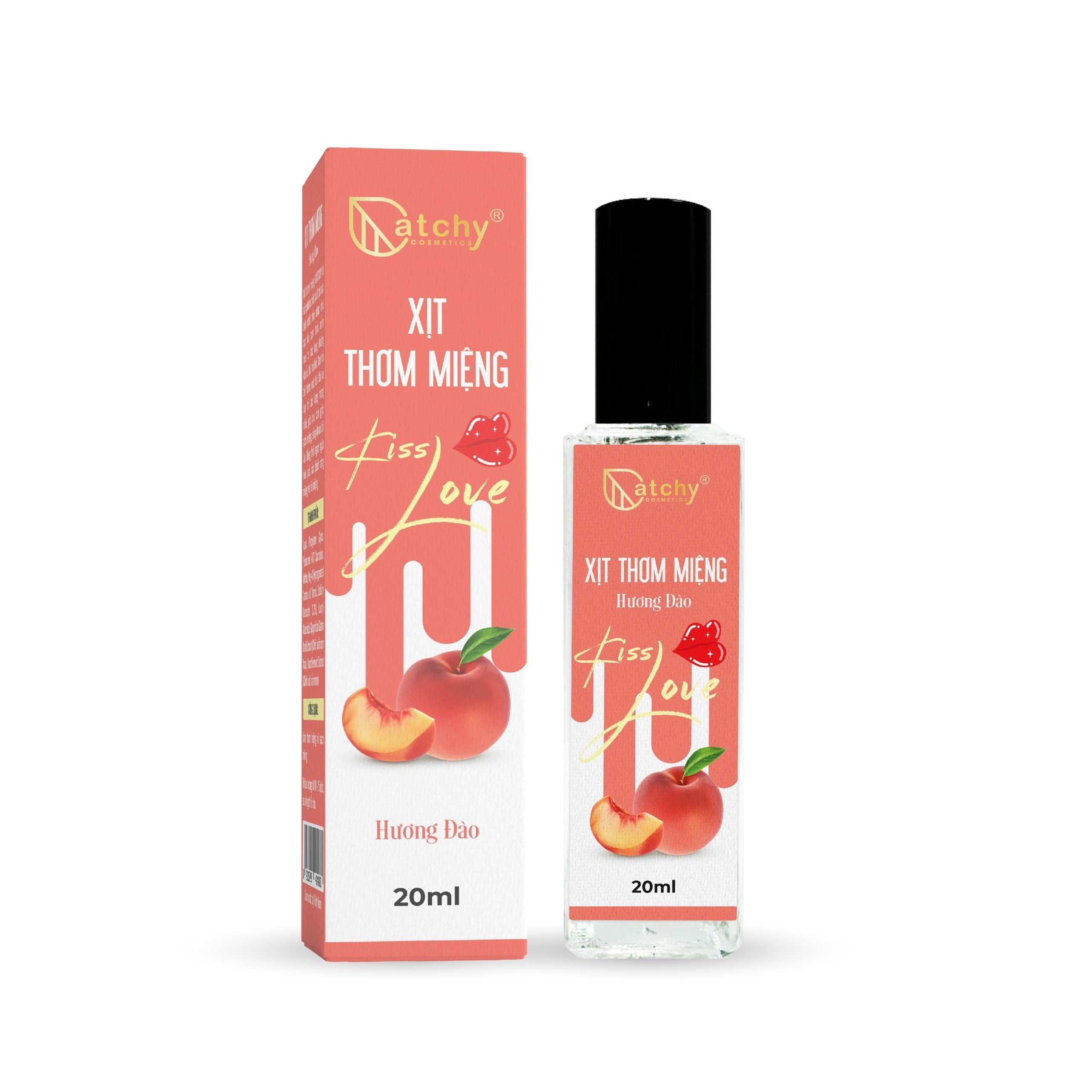 Xịt Thơm Miệng CATCHY Kiss Love Hương Đào | 20ml