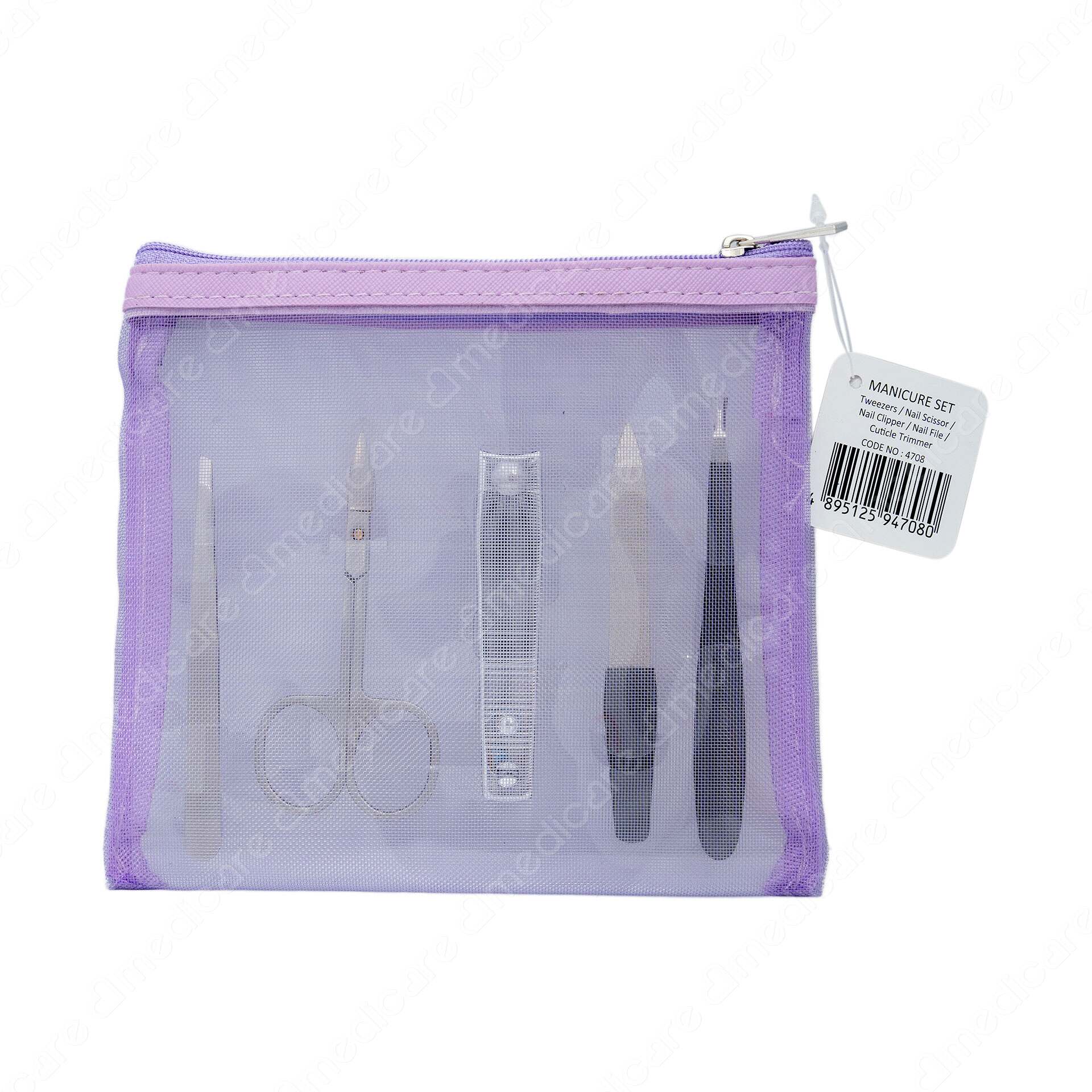 Bộ Chăm Sóc Móng BASICARE gồm nhíp, kéo cắt móng tay, bấm móng tay, dũa móng tay và dụng cụ tỉa da tiện lợi và đa dạng. Được thiết kế dạng túi đựng nhỏ gọn, tiện lợi.
