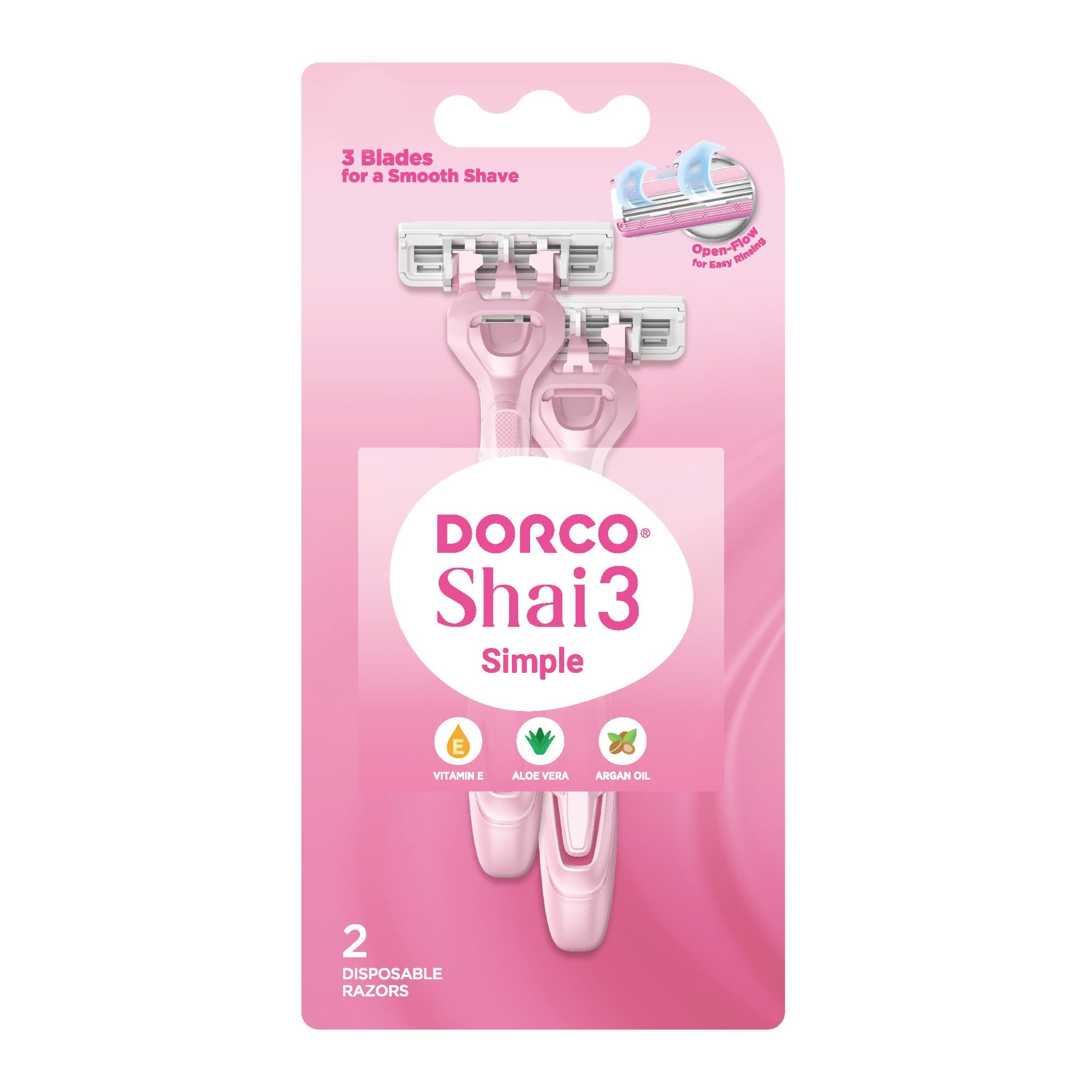 Dao Cạo Body Nữ DORCO Shai 3 Simple TRC200PK-2B | 2 cây