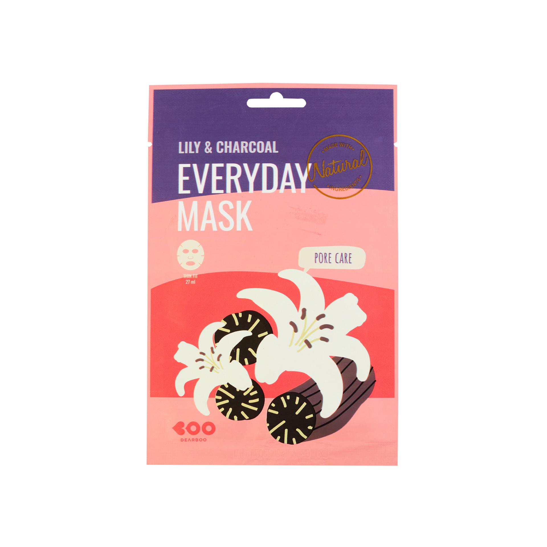 Mặt Nạ DEARBOO Lily & Charcoal Se Khít Lỗ Chân Lông | 27ml 
