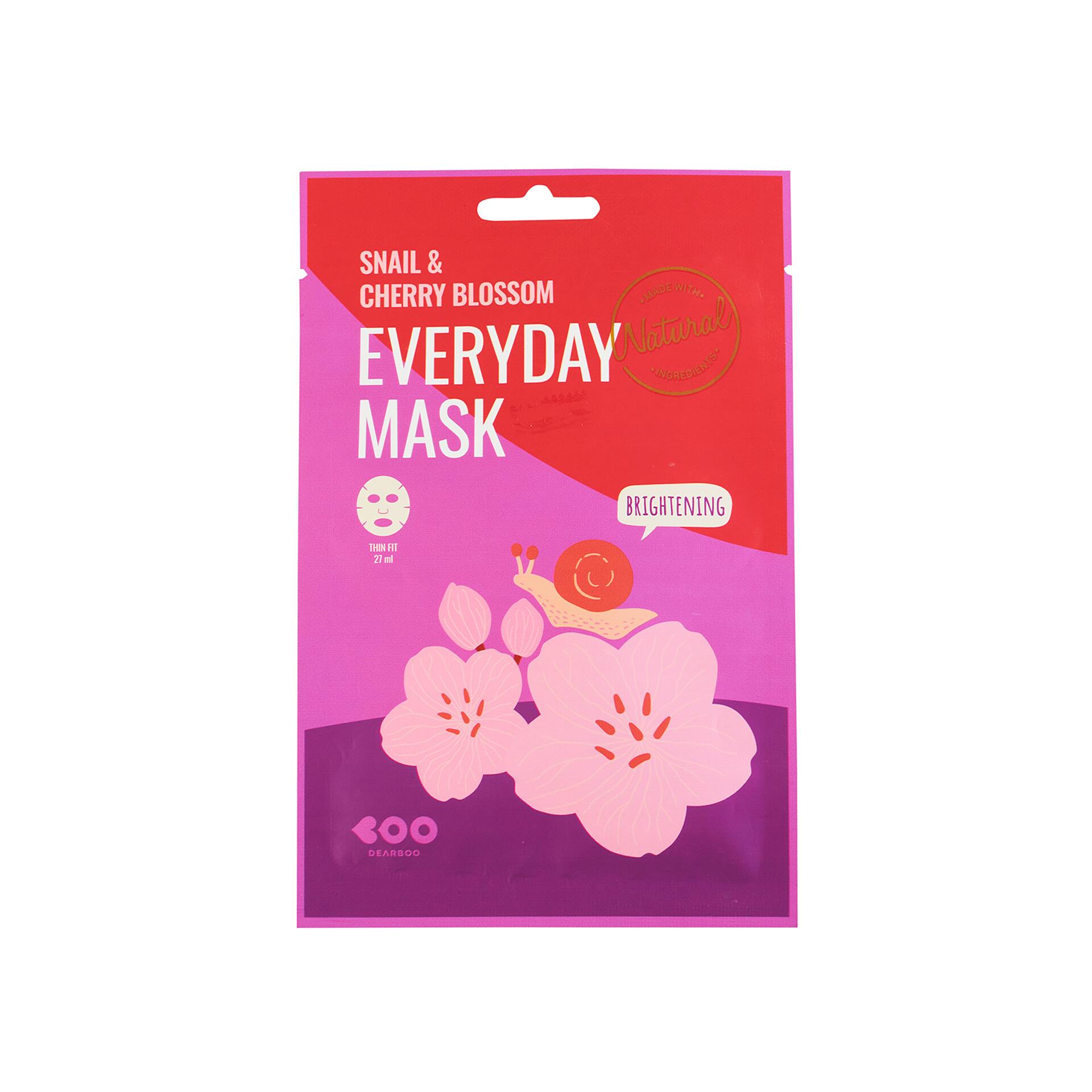 Mặt Nạ DEARBOO Snail& Cherry Blossom Dưỡng Sáng Và Tái Tạo Da | 27ml 