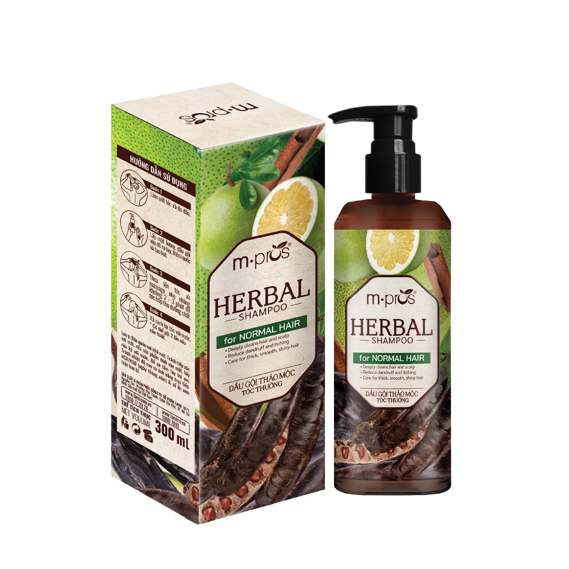 Dầu Gội Thảo Mộc M.PROS Phù Hợp Với Tóc Thường | 300ml