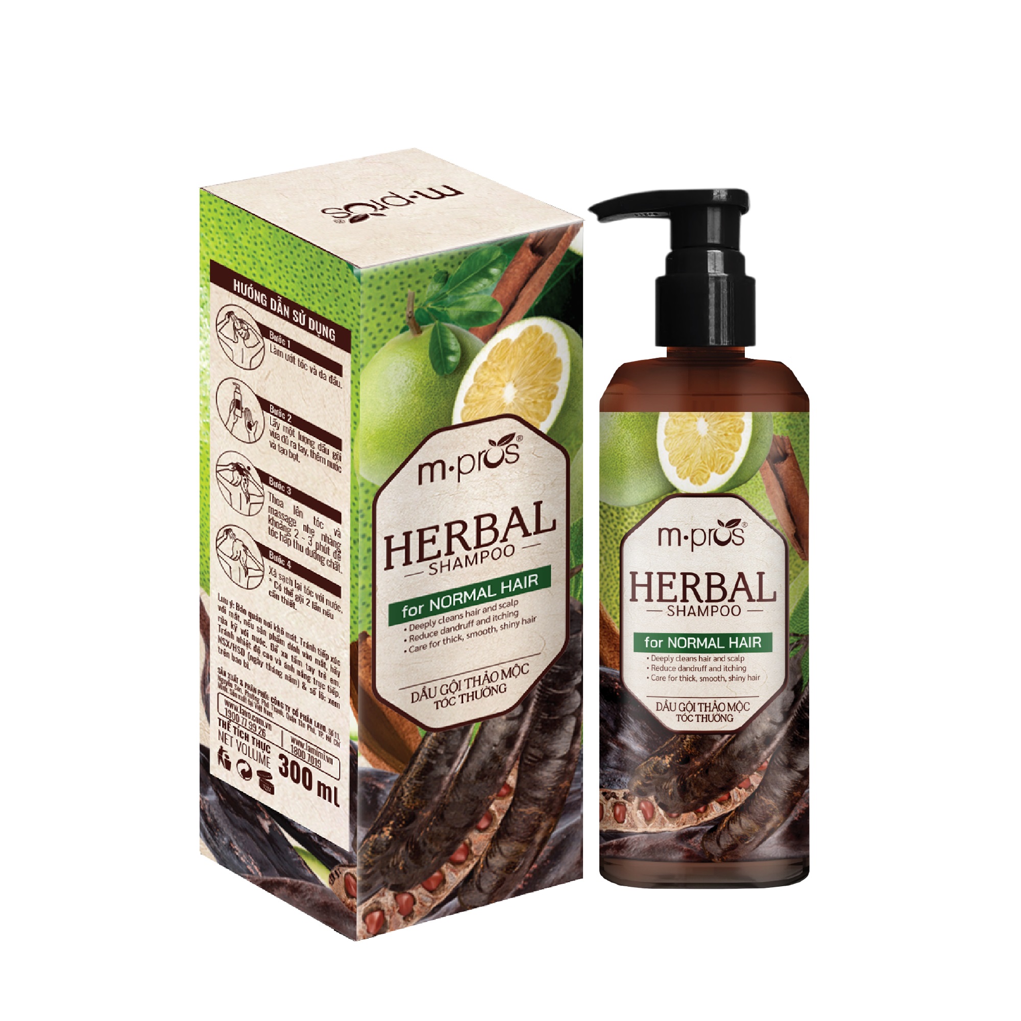 Dầu Gội Thảo Mộc M.PROS Phù Hợp Với Tóc Thường | 300ml